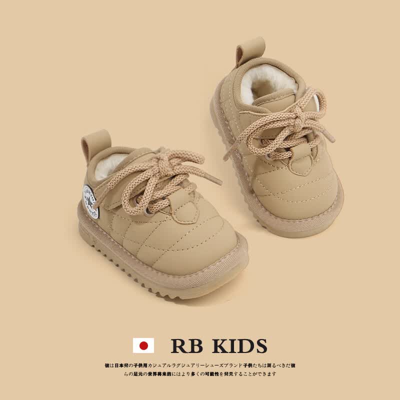 RB KIDS儿童雪地靴冬季新款加绒保暖男童学步鞋软底休闲女童棉鞋 卡其色 15码 (内长12.0/建议脚长11.5cm)属于什么档次？