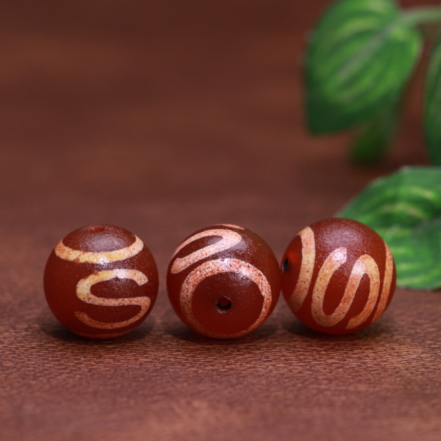 仙来阁西藏天然玛瑙 至纯红肉s金钱勾天珠14*14mm超顶项链手串 1s金钱