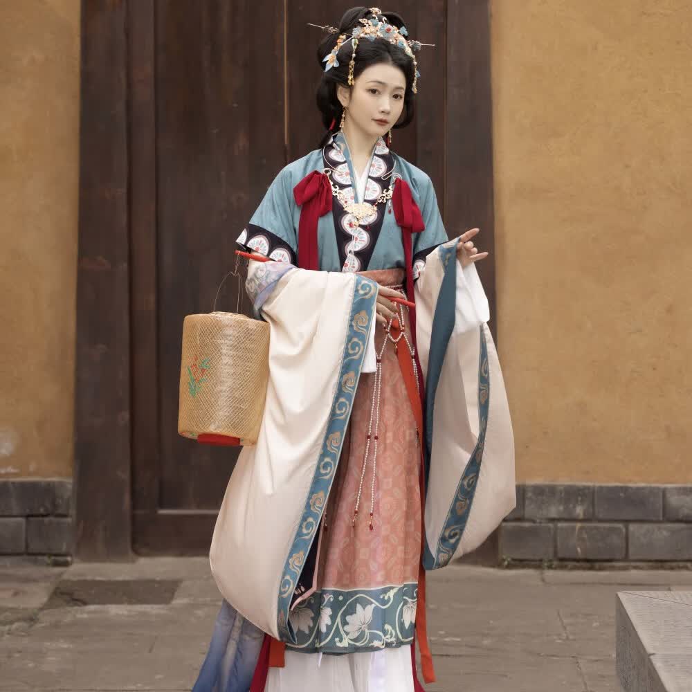 莺舞韵洛神改良汉服女神仙图复原传统服饰春秋一整套古风女装 洛神