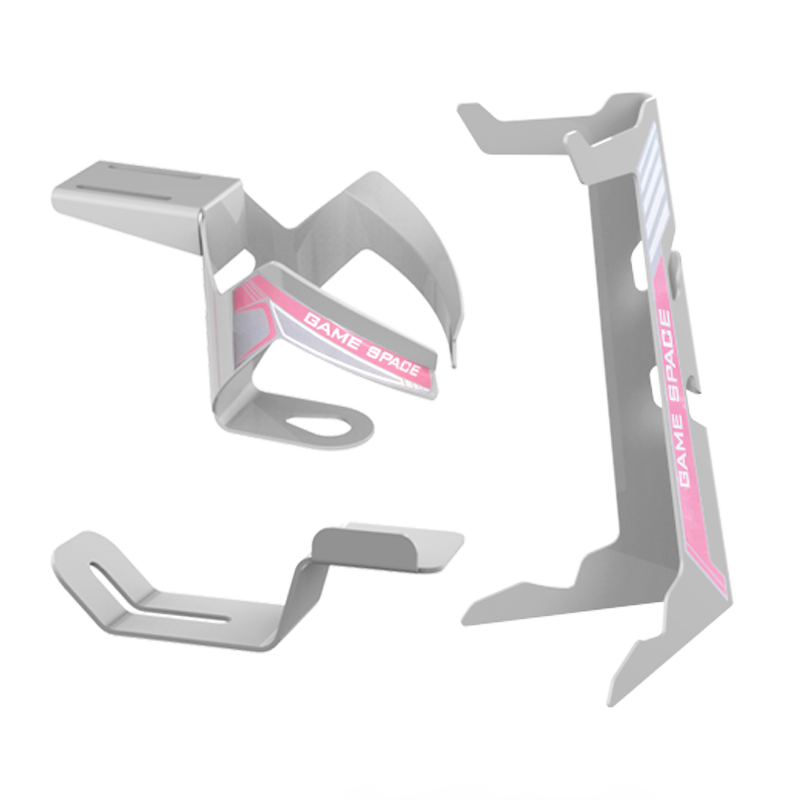 赛途PSEAT 电脑桌 电竞桌 家用台式竞技游戏手柄架水杯架耳机架 金属辅助挂架 02版灰色【电竞桌三大挂件】
