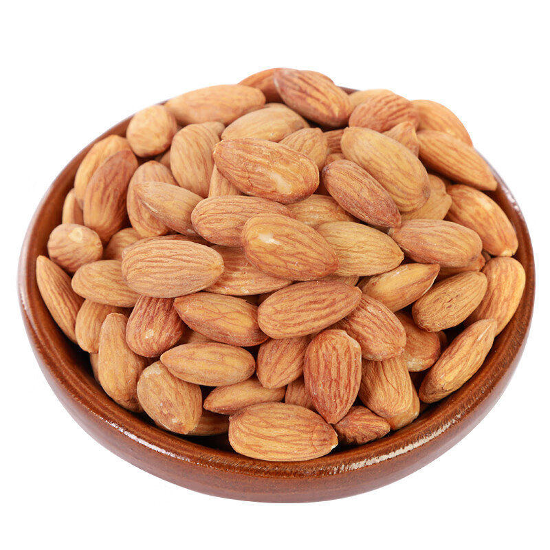 禾澹美国大杏仁坚果无添加无壳巴旦木仁扁桃仁500g无加盐无加糖 (袋装