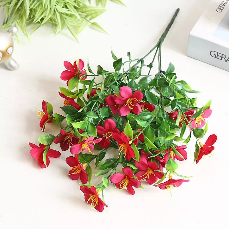 小把仿真塑料假花跳兰菊客厅摆设单束装饰插花单支干diy花卉 6头阳光向日葵 1束