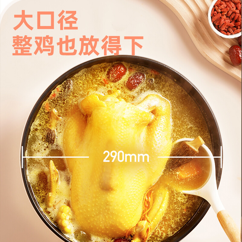 BabyStar 电炒锅多功能4升不粘锅炒菜爆炒大功率智能温控防干烧智能断电家用宿舍电火锅电热一体锅 4L 带蒸笼