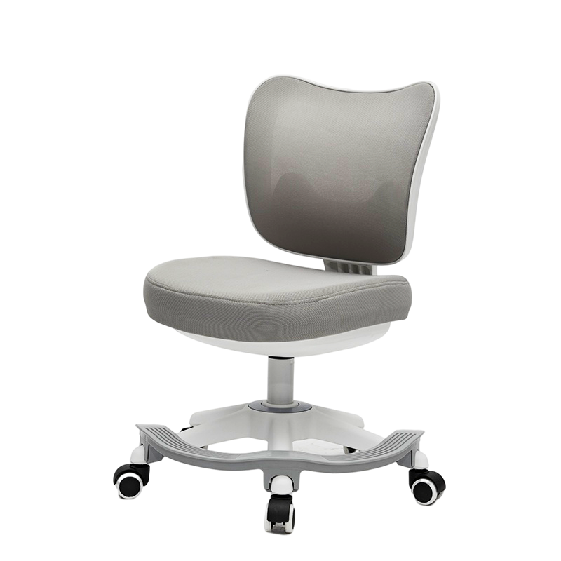 米粒生活八九间儿童学习椅 小学生椅学习写字座椅 人体工学可升降靠背桌椅子家用乳胶款升级带脚踏 灰