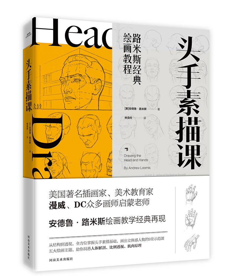 【全店包邮】路米斯经典绘画教程-头手素描课