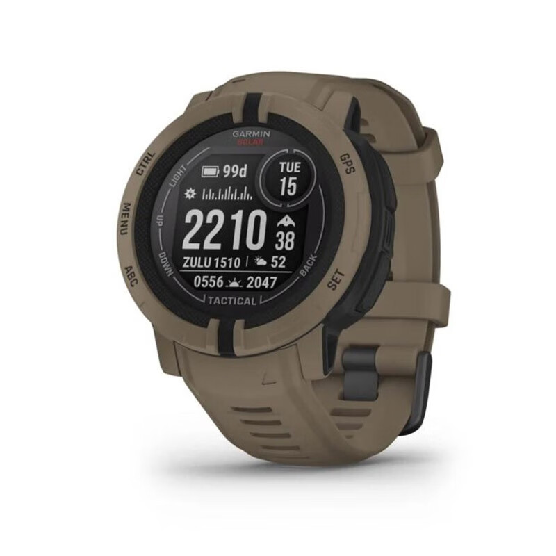 佳明（GARMIN）本能 Instinct2心率傳感器血氧監(jiān)測腕表跑步騎行戶外智能運(yùn)動手表 本能2 太陽能戰(zhàn)術(shù)版 土狼棕