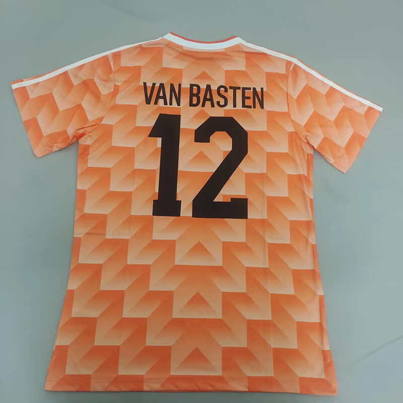 京识1988年欧洲杯荷兰主场短袖复古球衣10号古利特12号范巴斯滕足球服