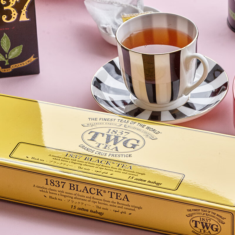 特威茶(twg tea)1837红茶 官方直营新加坡进口棉质袋泡茶 15包*2.5g