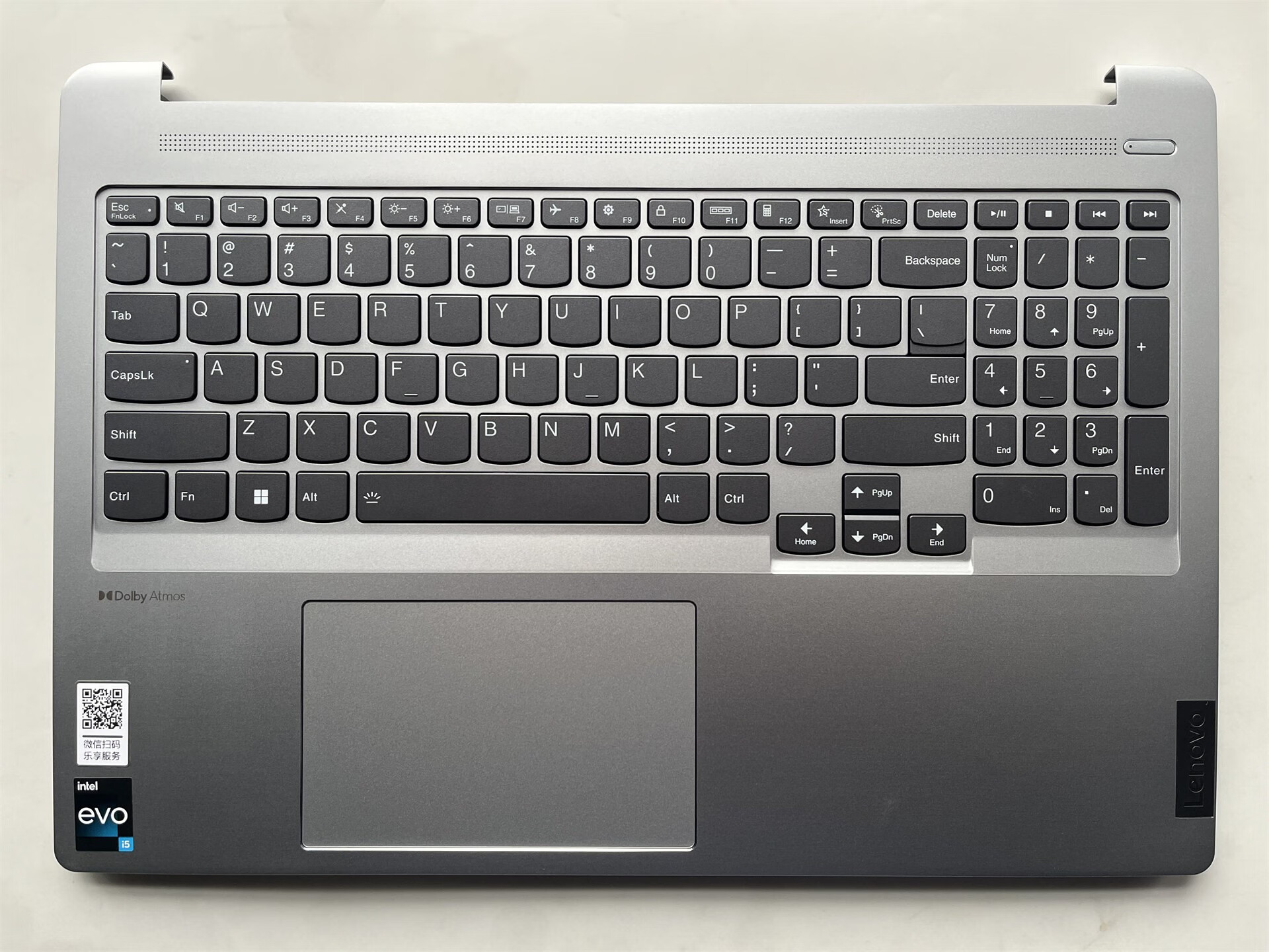 联想 小新pro16 rtx ach 2021款笔记本键盘带c壳一体 背光 适用于银色