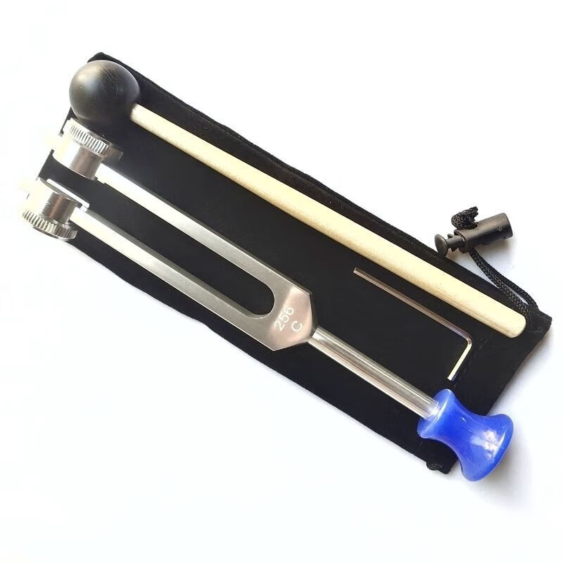 音叉听力筛查铝合金音疗音叉256hz 384hz 432hz 528hz带底座加权音叉