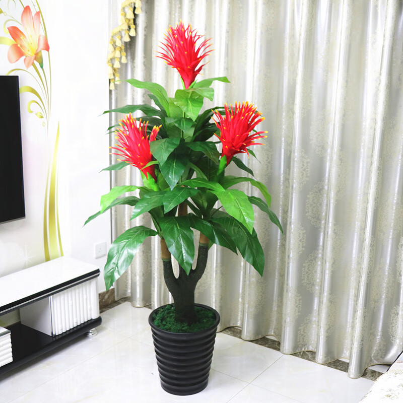 战舵假树鸿运当头仿真绿植物盆景栽落地大型室内客厅假花塑料装饰花艺