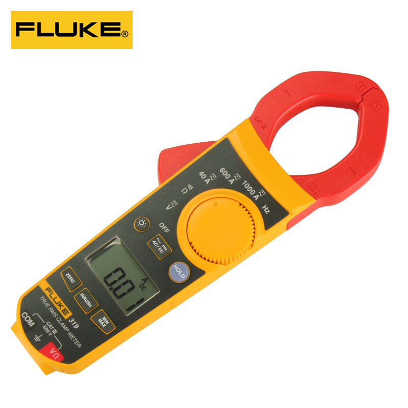 福禄克FLUKE F319 钳型表高精度真有效值数字钳形表电流表钳表  1件