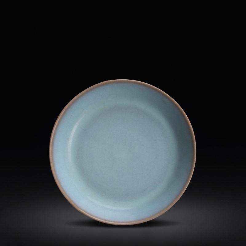 景德镇陶瓷器仿宋汝窑天青釉洗小碟子仿宋代清凉寺支钉古玩出土瓷器