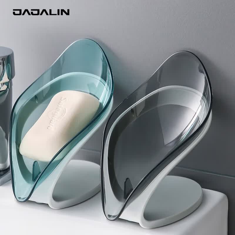 JAJALIN肥皂盒香皂盒吸盘创意沥水树叶免打孔卫生间置物皂盒 蓝色1个装怎么样,好用不?