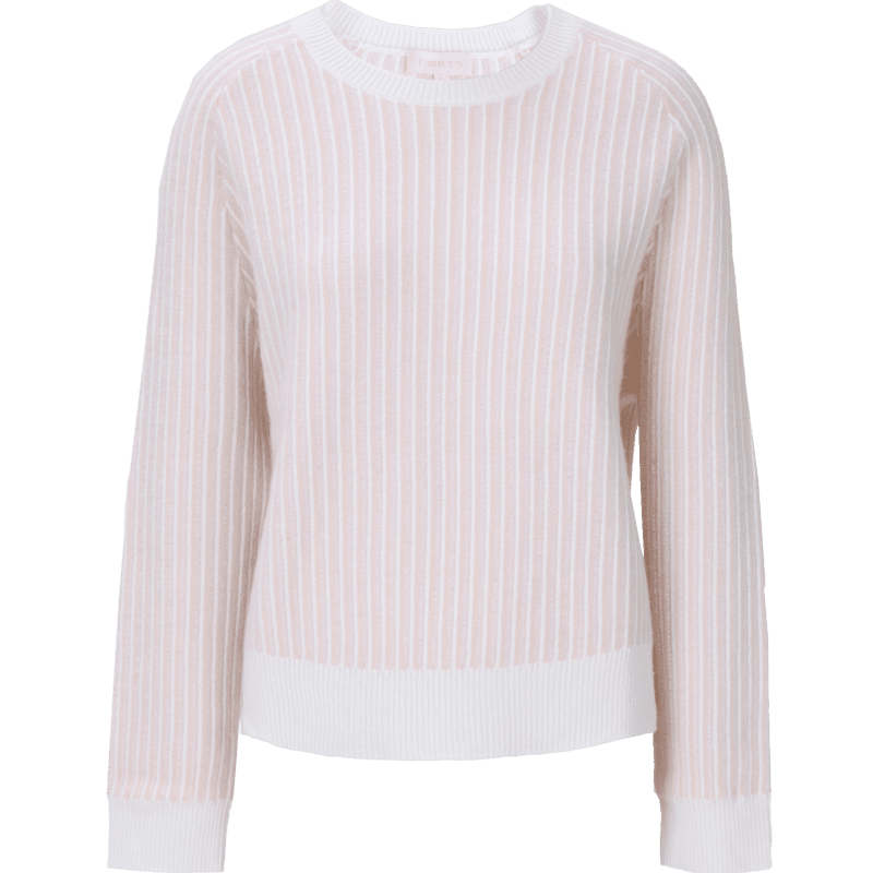 PORTS寶姿商場(chǎng)同款女裝春季簡(jiǎn)約純色亮絲長(zhǎng)袖針織毛衣 蜜桃粉 L