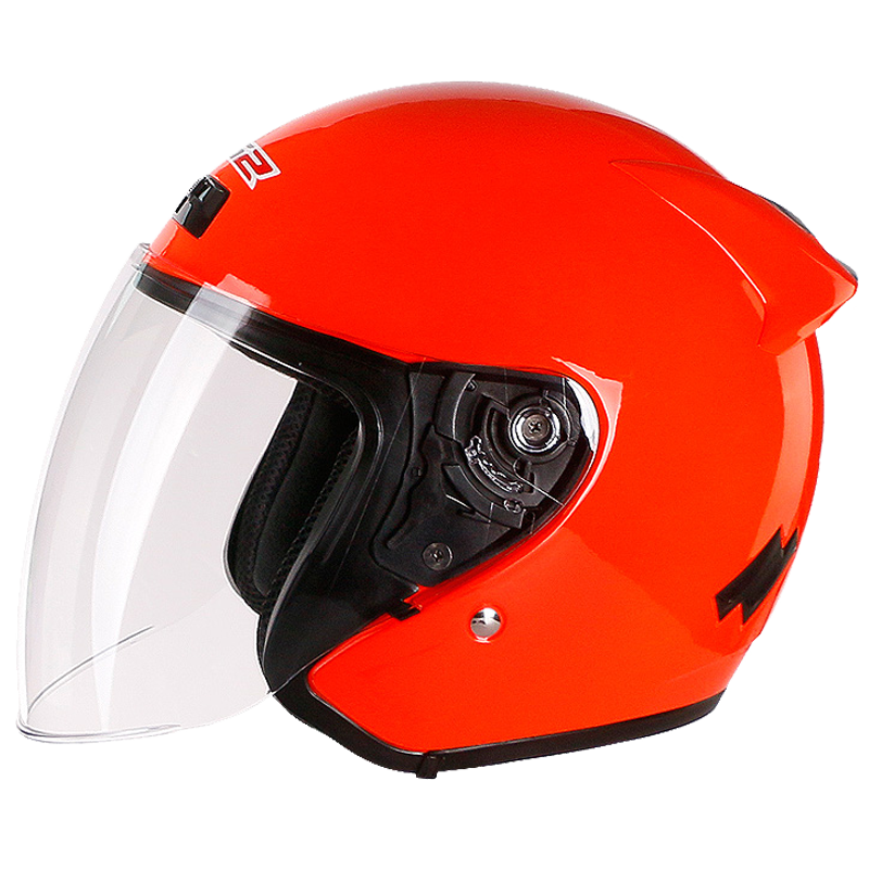 LS2新款摩托车头盔四分三盔电动助力车四季大尾翼大码男女半盔OF608 黑粉红灰幻影 XL(建议57-58CM)