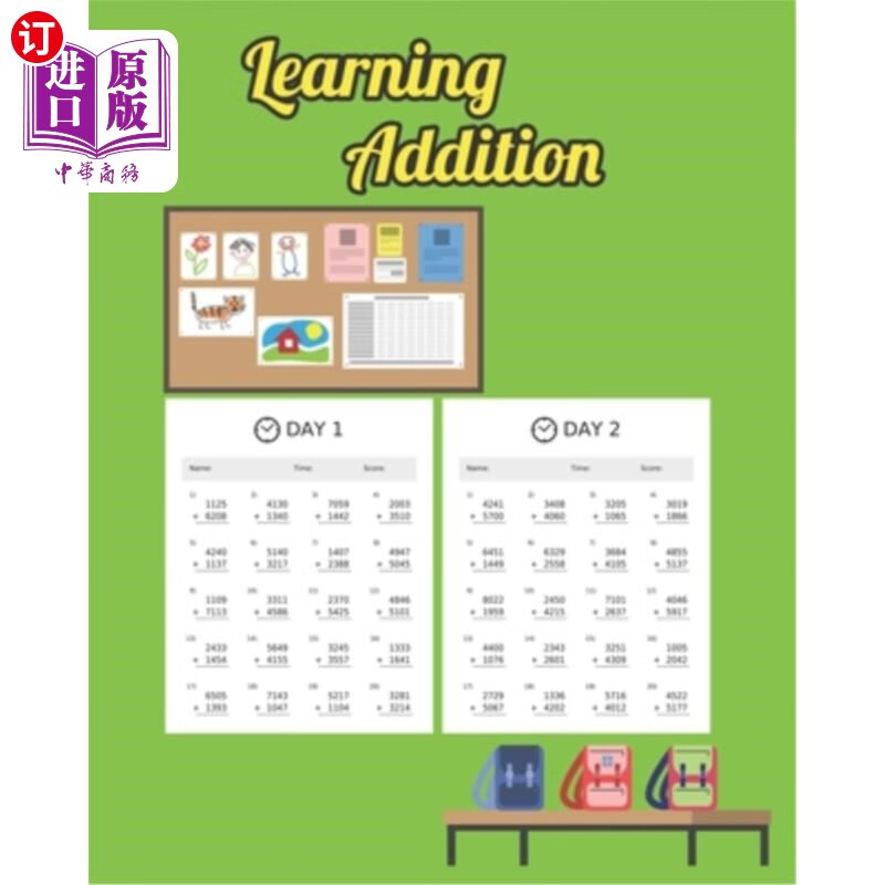 海外直订learning addition: 100 days of learning addition for