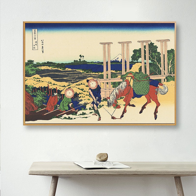 史历克 客厅装饰画葛饰北斋富岳三十六景07日式壁画玄关餐厅书房沙发