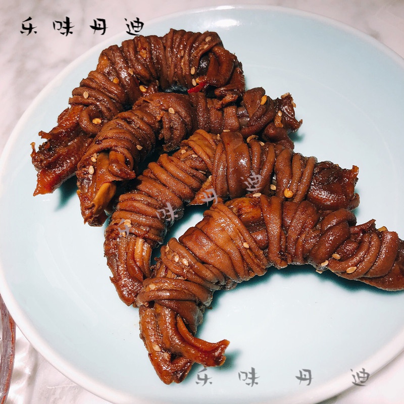 乐佳萱南京特产清真 掌中宝 鸭脚包即食鸭掌腌鸭爪鸭肠包香辣 4只