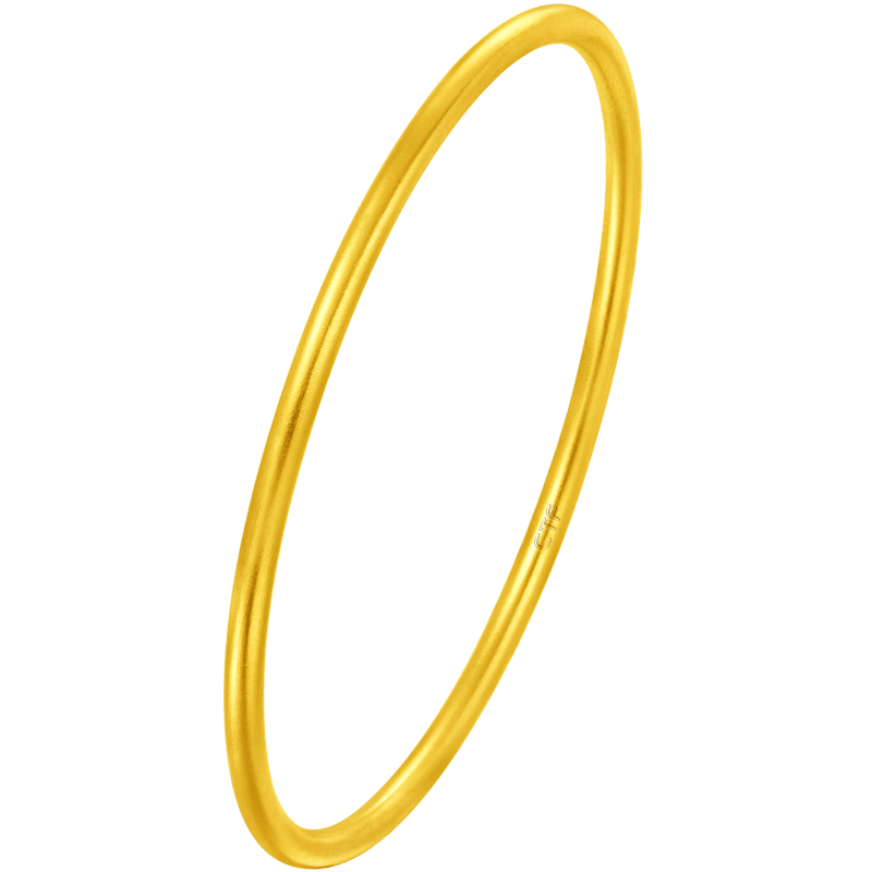 周大福傳承福鐲素圈黃金實(shí)心手鐲(工費(fèi)1380)54mm 約19.27g F222999