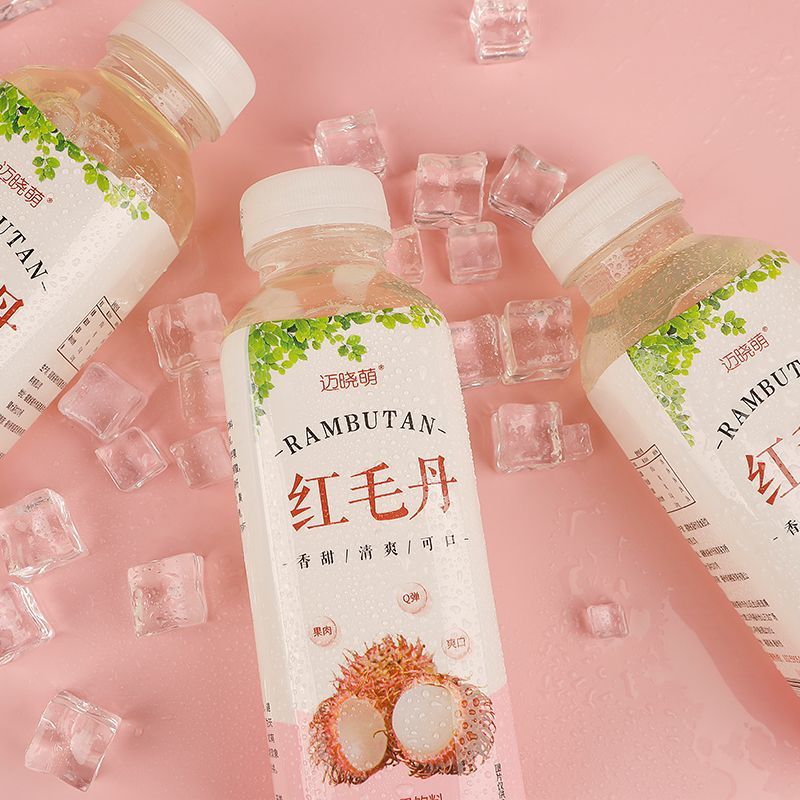 食怀红毛丹果粒饮品500ml*5瓶装水果果味饮料0脂专用d糖 红毛丹500ml*