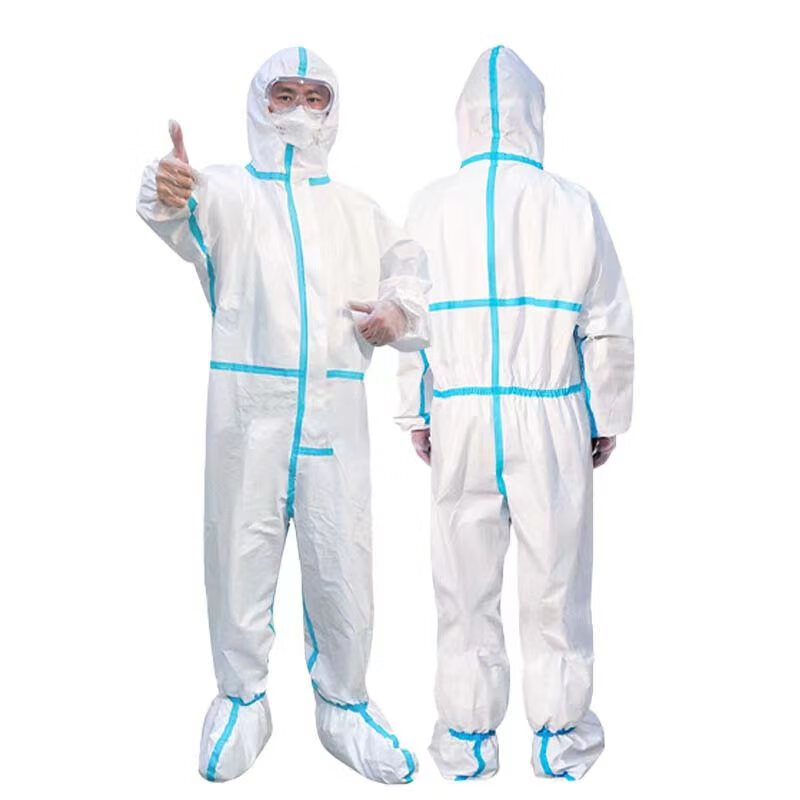 峨媚 医用一次性连脚防护服 带鞋套帽子连体无菌型隔离衣 连脚式xl175