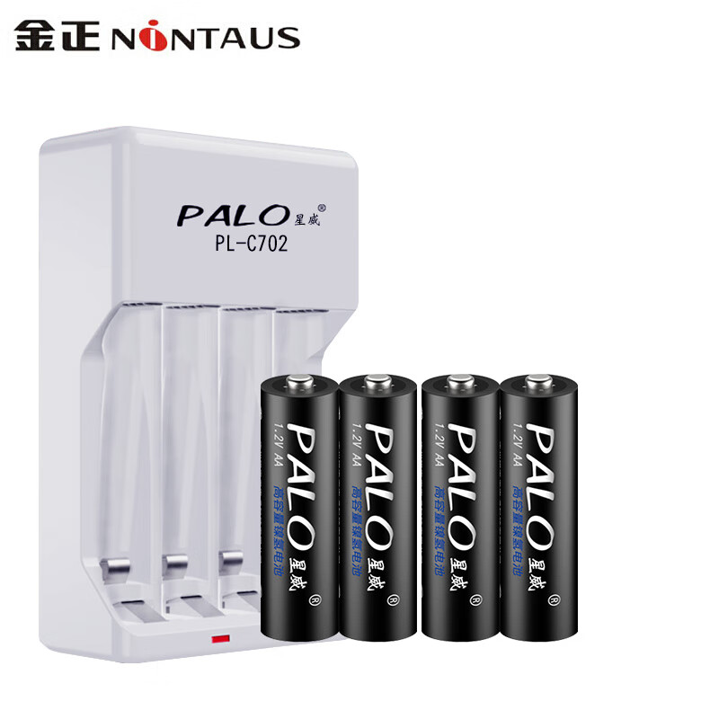 金正（NINTAUS）D-4 话筒5号电池充电套装带充电插座槽 4电池装