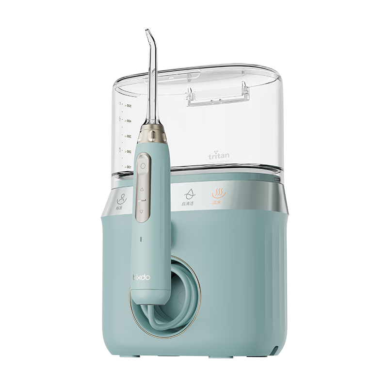 倍至（bixdo）溫水沖牙器 家用臺式洗牙器水牙線(xiàn)潔牙器 預防牙結石正畸沖洗器M60綠 父母長(cháng)輩兒童【父親節禮物】