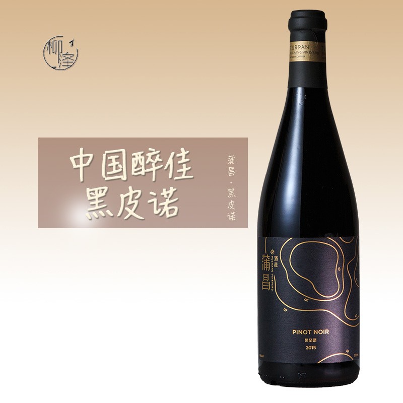蒲昌新疆吐鲁番PUCHANG酒庄黑皮诺红葡萄酒 750ml (2015年份) 黑品乐干红 750mL 1瓶