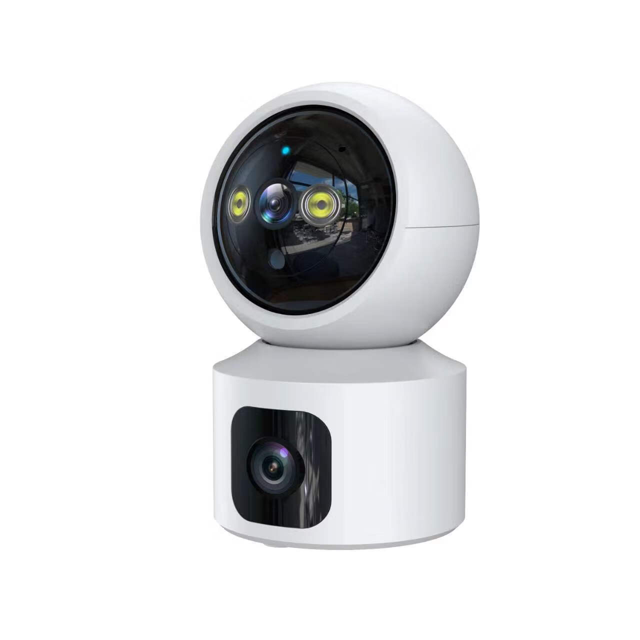 魔镜慧眼摄像头跨境wifi远程家用双目监控摄像头360度智能高清监 3mp