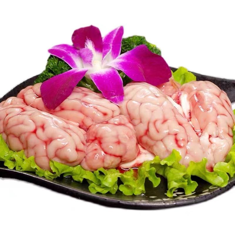 姬禄福 8盒冷冻猪脑花 猪脑子猪脑髓 带小脑 4副猪脑