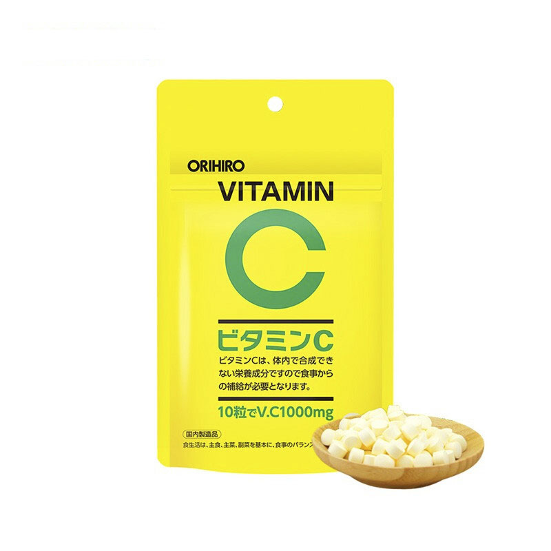 ORIHIRO维生素c日本进口VC咀嚼片美白维C补充VC增强免疫力300片/袋
