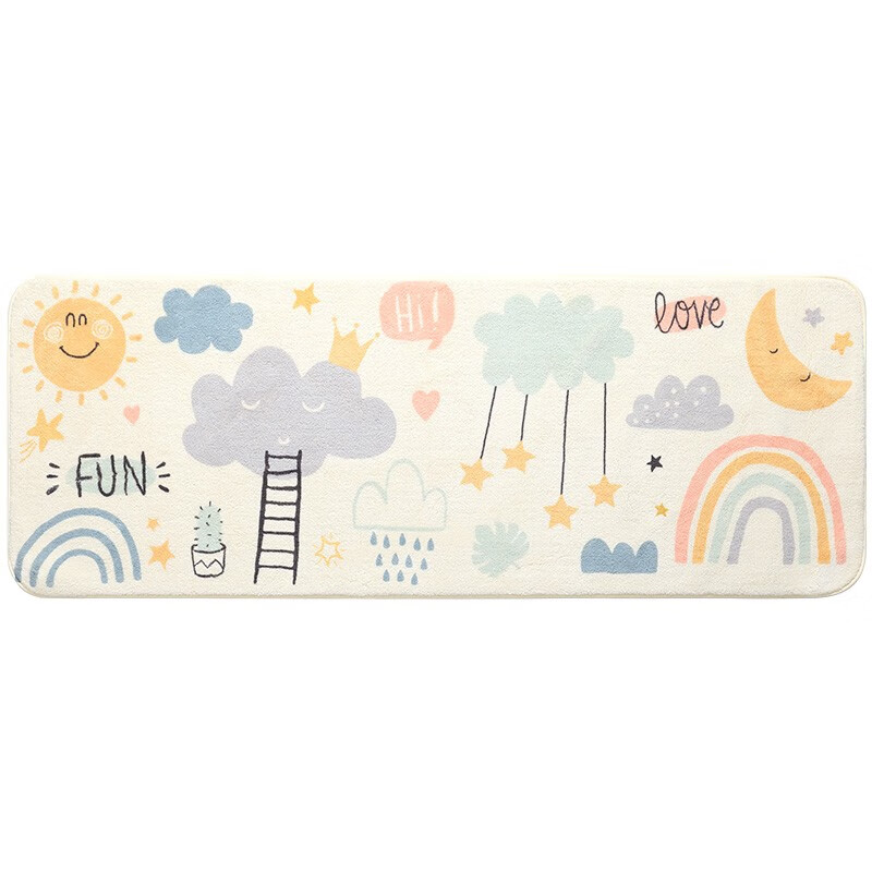 大江羊羔绒长条地毯卧室床边毯防滑隔凉脚毯舒适飘窗垫毯 云尚 80*160cm