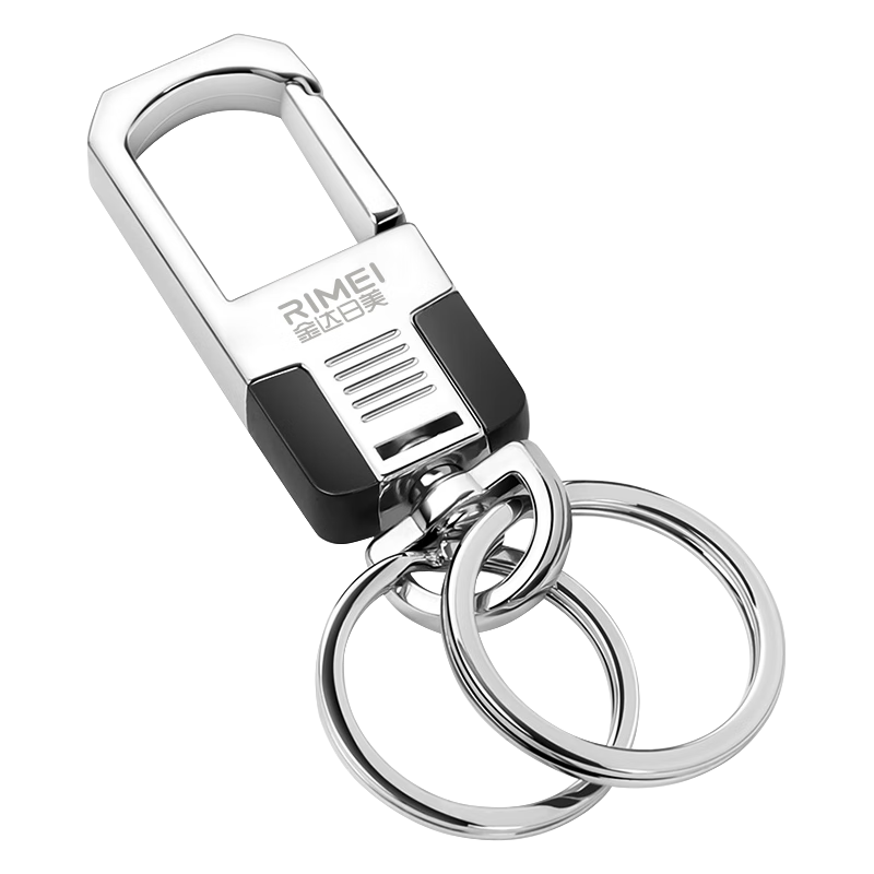 金达日美 钥匙扣男创意钥匙圈环不锈钢钥匙环双环女生日礼物 A278