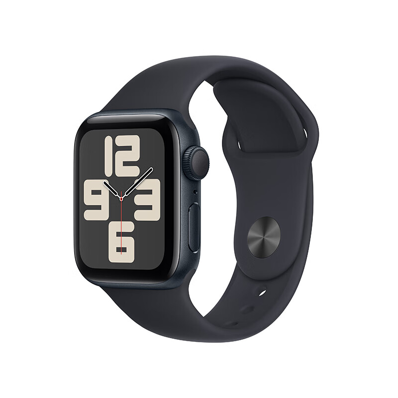 Apple Watch SE 2023款智能手表GPS款40毫米午夜色�X金�俦�の缫股��\�有捅��M/L 健康��手表MR9Y3CH/A