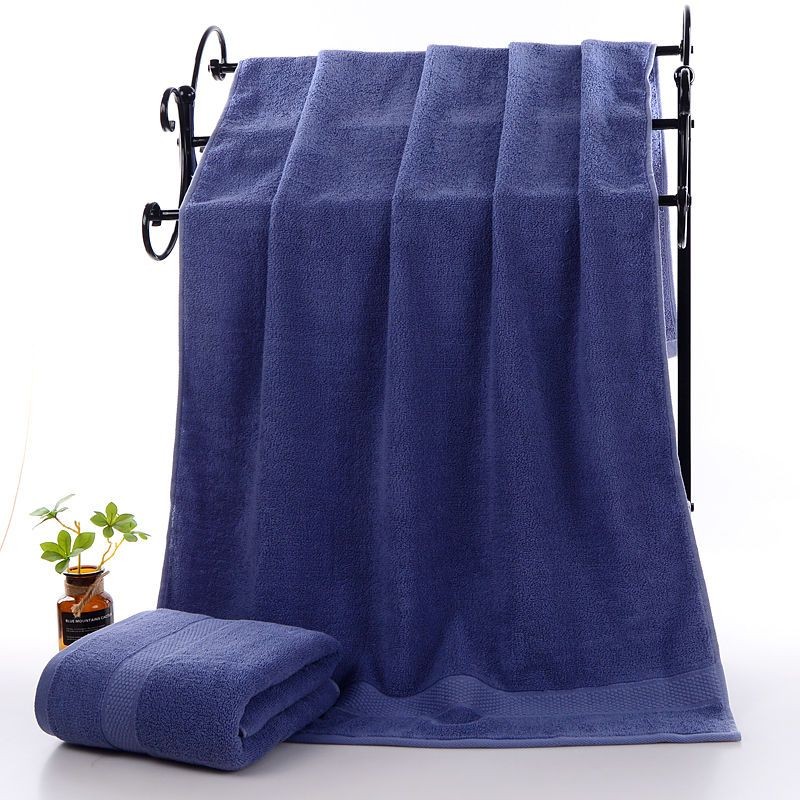 宽绵浴巾女男成人吸水家用吸水浴巾酒店礼品 墨蓝色