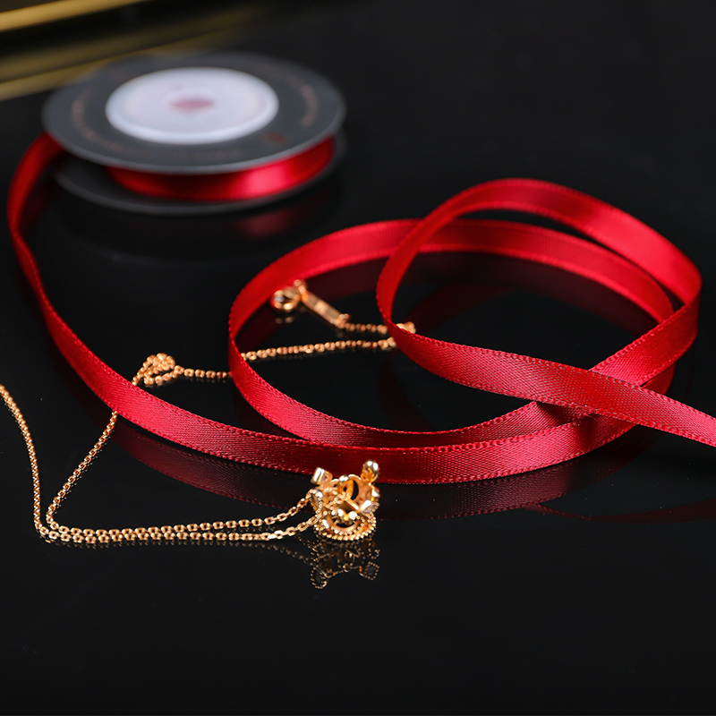 巧心师 丝带 礼品盒礼物包装带缎带生日派对礼物彩带蝴蝶结0.6cm涤纶丝带深红
