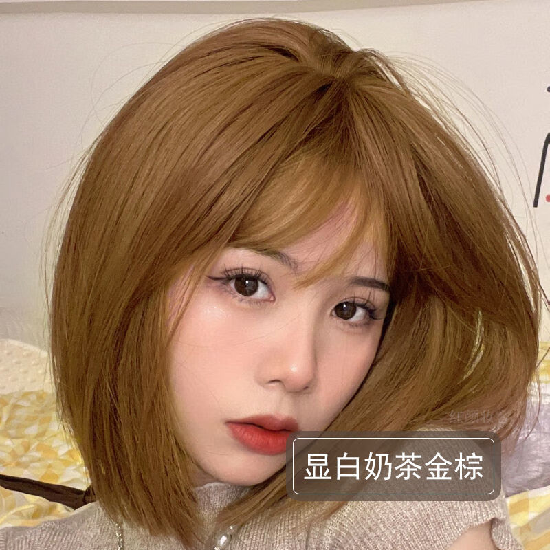 嘉瀛奶茶金棕色染发膏女2023流行色显白染发剂自己在家 奶茶金棕[减龄