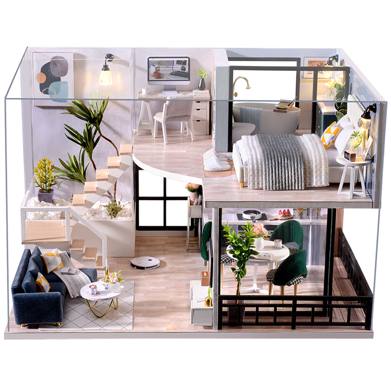 我の屋DIY小屋愜意時光手工制作房子木質3D立體拼圖生日禮物解壓玩具女