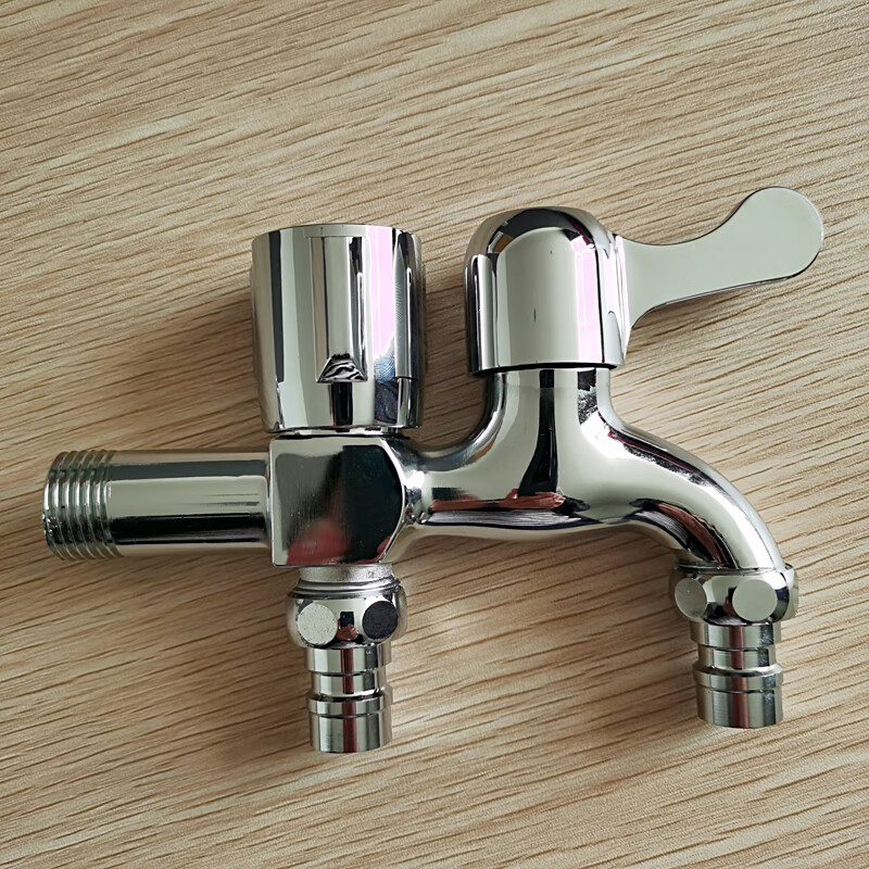 一进二出洗衣机专用一分二接头拖把池4分接口三通两用双头 双出水龙头