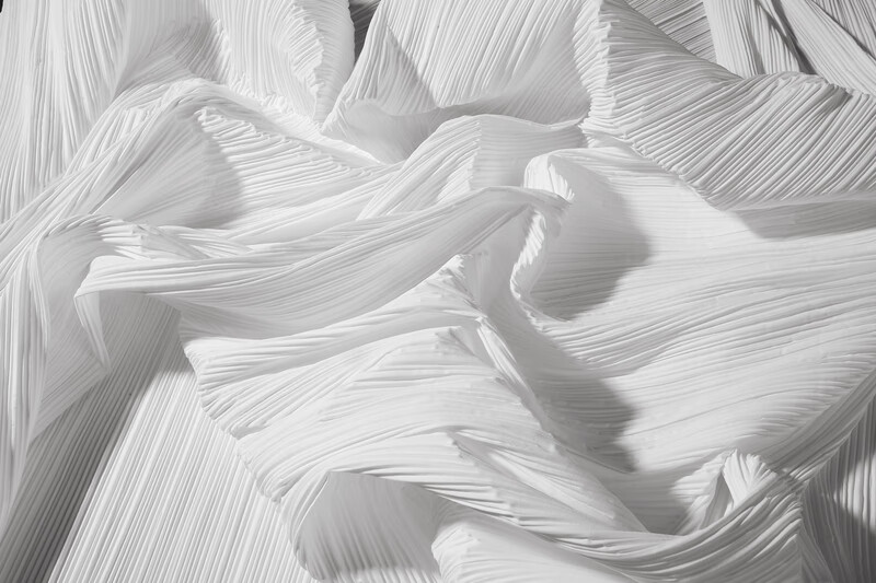 合彩美合彩美 褶皱布料百褶布黑白硬挺创意压褶手工diy背景装饰版画