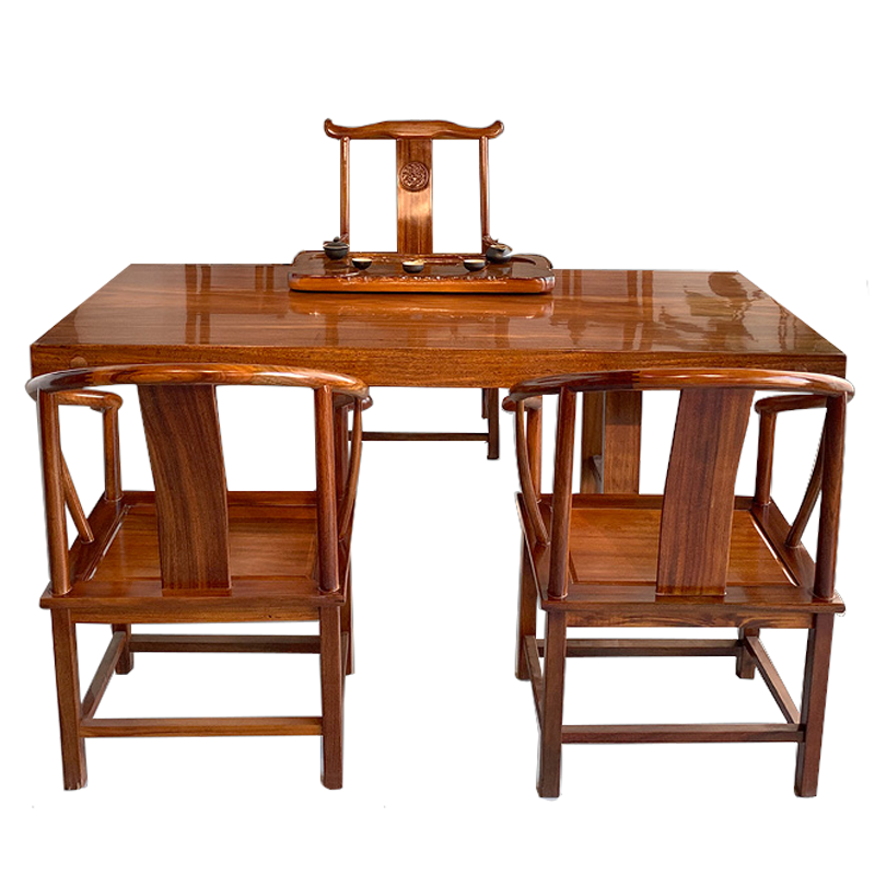 倾听木之歌 巴花实木大板桌老板办公桌椅会议桌 原木奥坎长桌茶桌茶板 胡桃木书桌茶台 定制