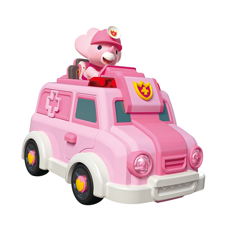 展高(jumpgo)龙宝小英雄变形玩具汽车 救援系列-美美