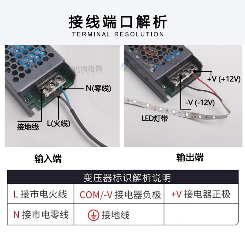 24vled灯带变压器开关电源220v转12v灯条室内灯箱电源直流稳压器 电源