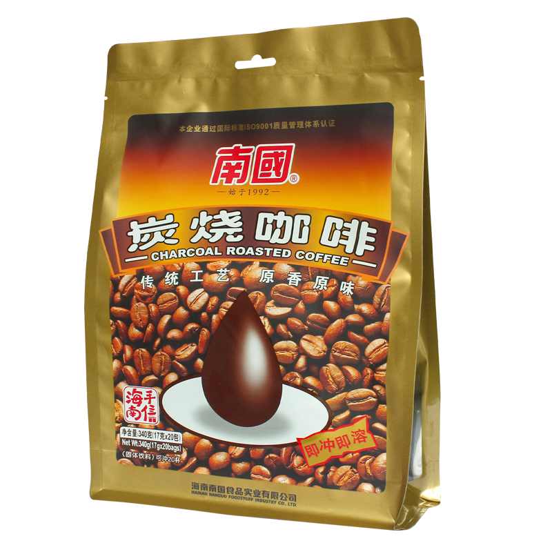 南国 炭烧咖啡340g  速溶咖啡粉 办公室下午茶饮料 炭烧咖啡340g*1袋