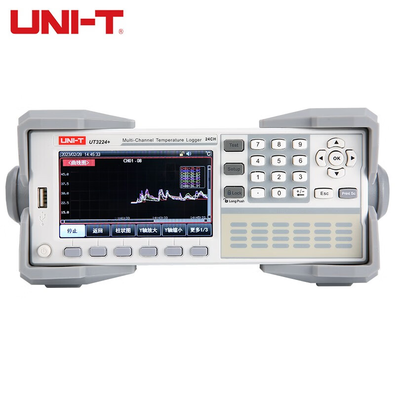 优利德（UNI-T） 多路温度测试仪8/16/24/32通道温度巡检仪多点温升热电偶记录仪 UT3224+（升级24通道）