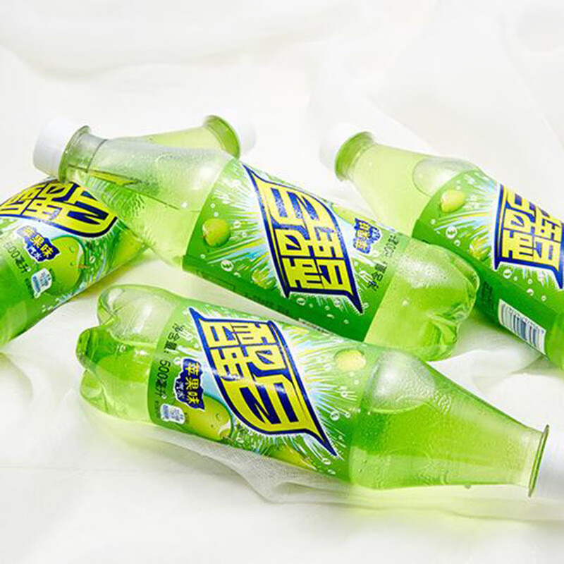 可口可乐醒目饮料500ml瓶装菠萝啤苹果水蜜桃菠萝果味碳酸汽水 醒目