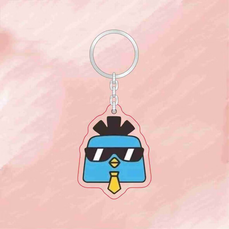 人物小头像卡通动漫钥匙扣周边可爱书包挂饰 鸡大保 4cm   圆形钥匙扣