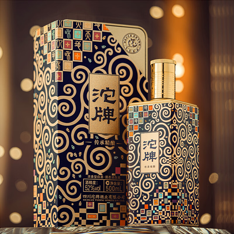 沱牌金五号 金五星舍得浓香型白酒礼盒装送礼 52度 500mL 6瓶 传承精酿整箱 铁盒