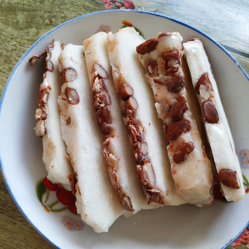 虎钢馋粘糕东北农家手工自制老式糯米切糕蒸年糕传统糕点 原味,白年糕